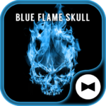 Cool Wallpaper Blue Flame Skull Theme