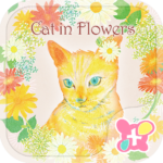 Cute Wallpaper-Cat in Flowers-