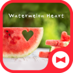 Cute Wallpaper Watermelon Heart Theme