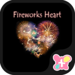 Fireworks Heart　Wallpaper