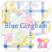 Flower Theme-Blue Gingham-