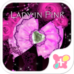 Ribbon wallpaper-Lady in Pink-