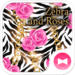 Zebra and Roses Wallpaper